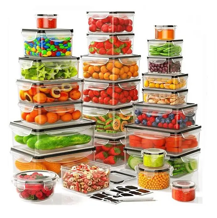 Food Storage Meals - ชุดกล่องเก็บอาหารขนาดใหญ่ 40/42/50/52/62 ชิ้น พร้อมฝาปิด ปิดสนิท ปลอดสาร