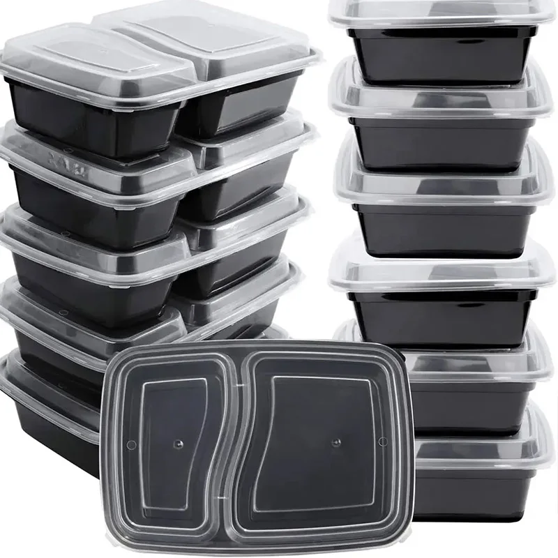 Food Storage Oven Safe - 10 ชุดกล่องอาหารทิ้งพร้อมฝาปิดไมโครเวฟกล่องเก็บอาหารห้องครัวตู้เย็นภาชนะเก็บทนทาน STACKABLE