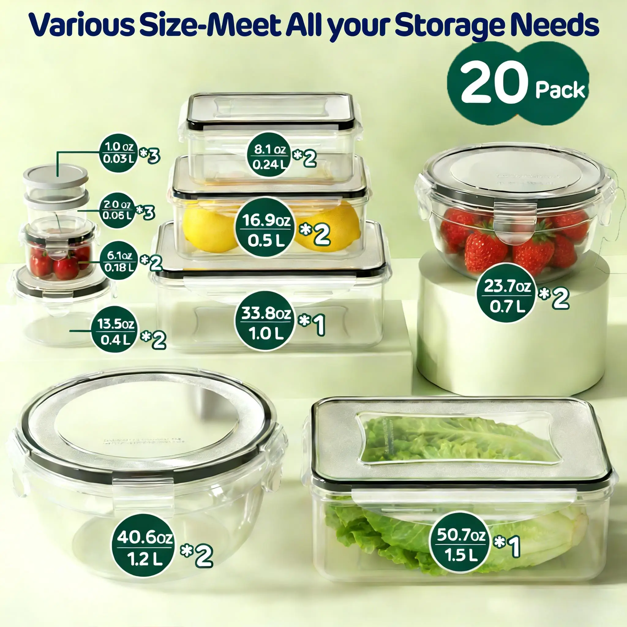 ชุดกล่องเก็บอาหารขนาดใหญ่ 40/4 - Food Storage Meals บทวิจารณ์และราคา