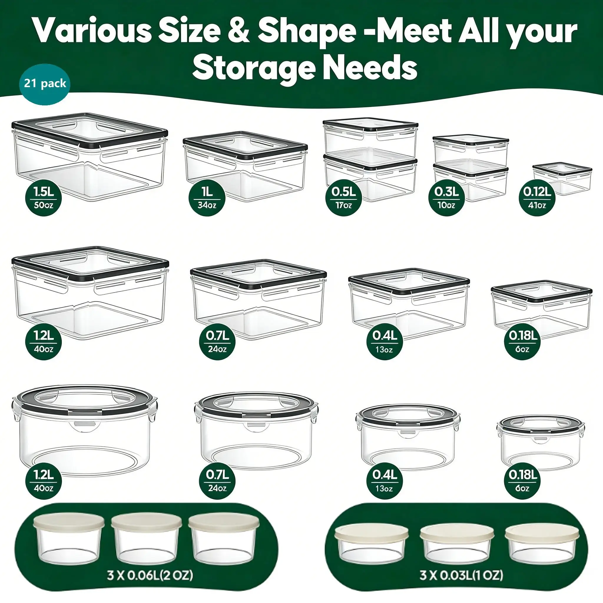 ชุดกล่องเก็บอาหารขนาดใหญ่ 40/4 - Food Storage Meals บทวิจารณ์และราคา