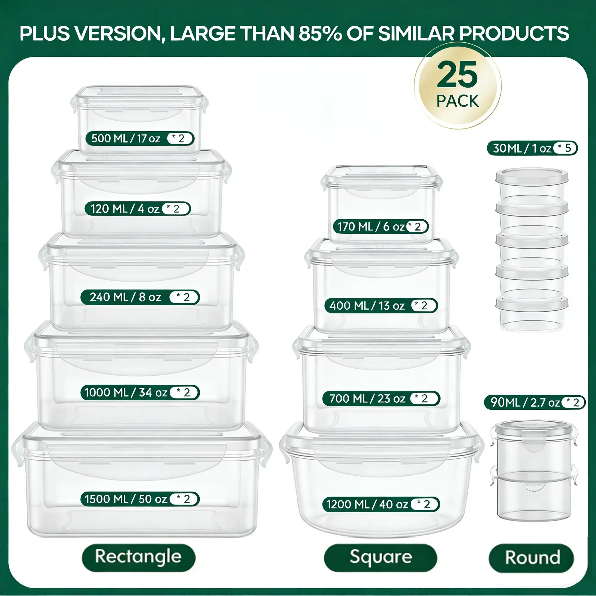 ชุดกล่องเก็บอาหารขนาดใหญ่ 40/4 - Food Storage Meals บทวิจารณ์และราคา