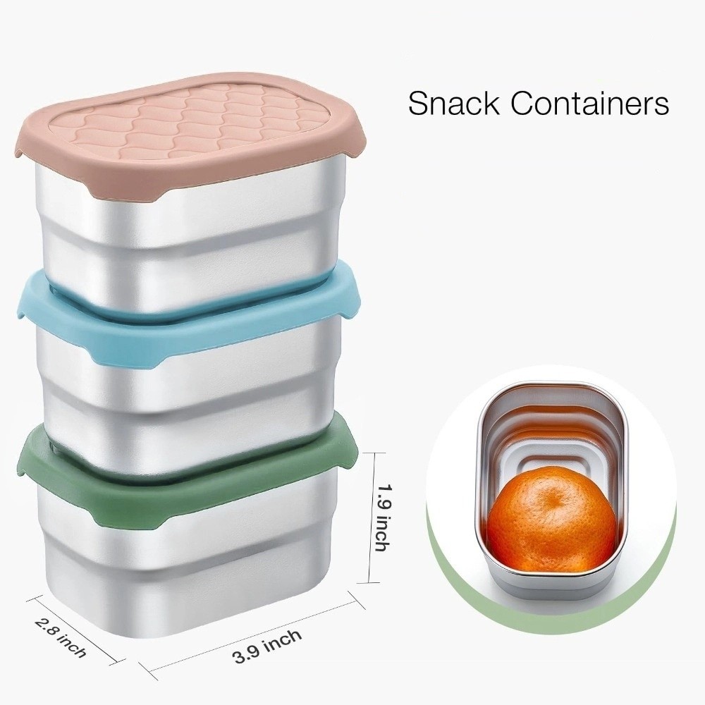 ใหม่ภาชนะบรรจุอาหารสแตนเลสซ้อน - Food Storage Oven Safe บทวิจารณ์และราคา