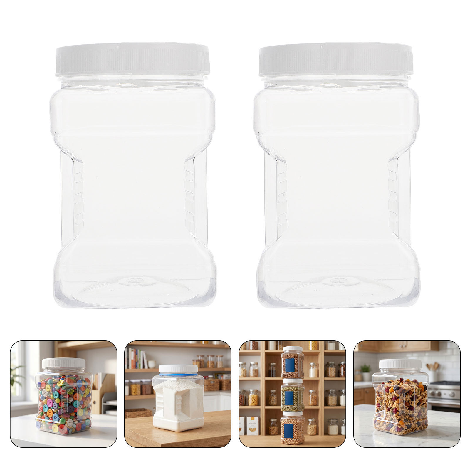 ชุดโหลเก็บของใส 6 ชิ้น กล่องพล - Food Storage Containers บทวิจารณ์และราคา
