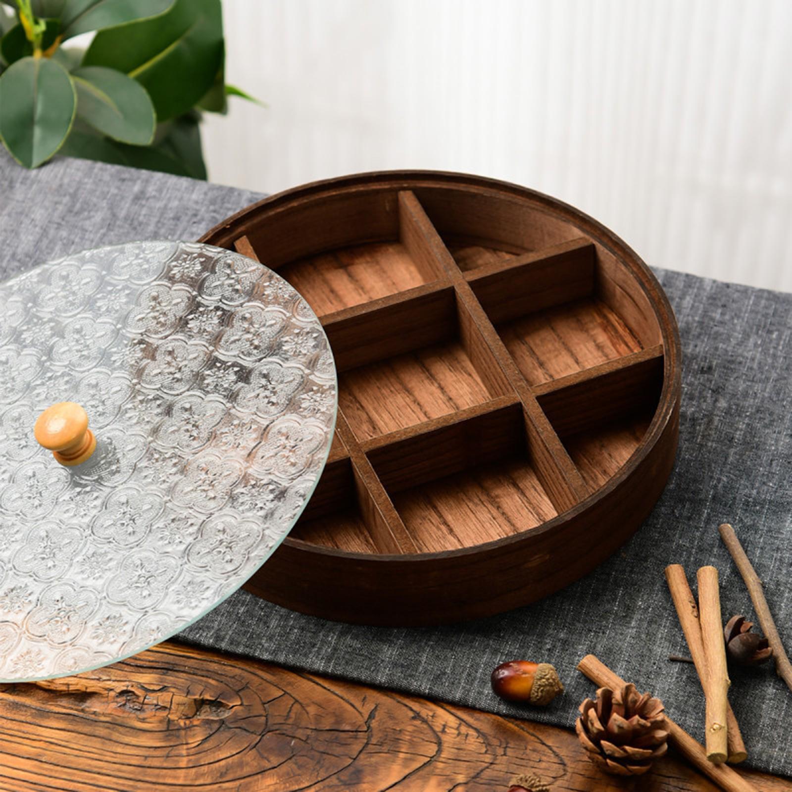 ถาดเสิร์ฟไม้ขนาดใหญ่พร้อมฝาแก้ - Food Storage With Dividers บทวิจารณ์และราคา