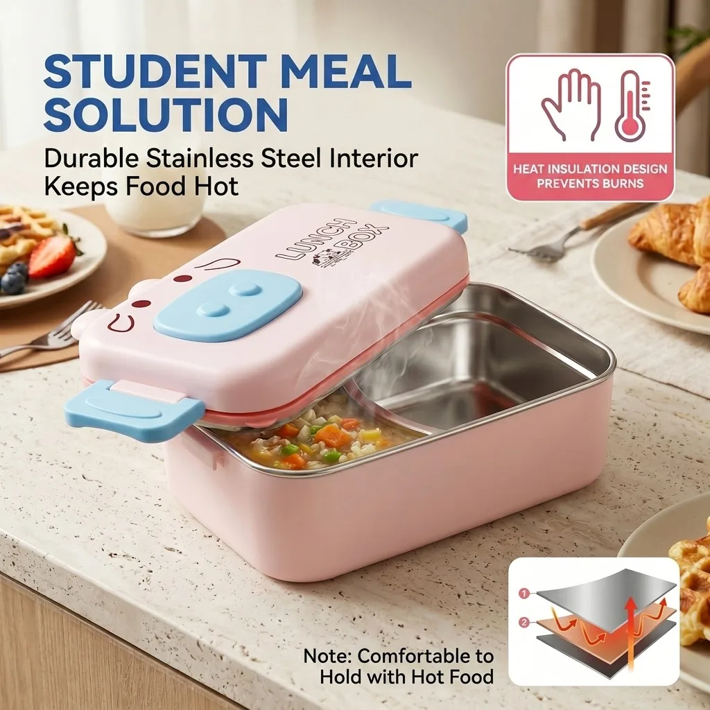 กล่องเบนโตะสแตนเลส 304 สำหรับเ - Food Storage Oven Safe บทวิจารณ์และราคา