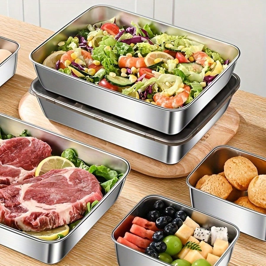 ชุดกล่องเก็บอาหารสแตนเลสสตีลคุ - Food Storage Oven Safe บทวิจารณ์และราคา