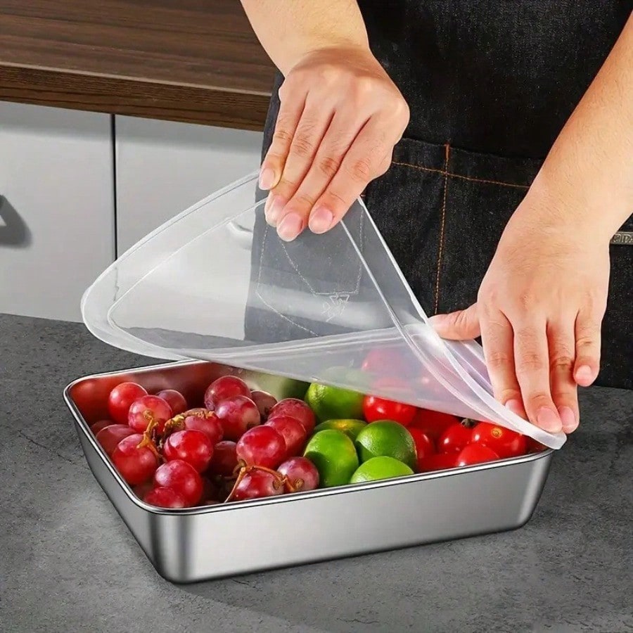 ชุดกล่องเก็บอาหารสแตนเลสสตีลคุ - Food Storage Oven Safe บทวิจารณ์และราคา