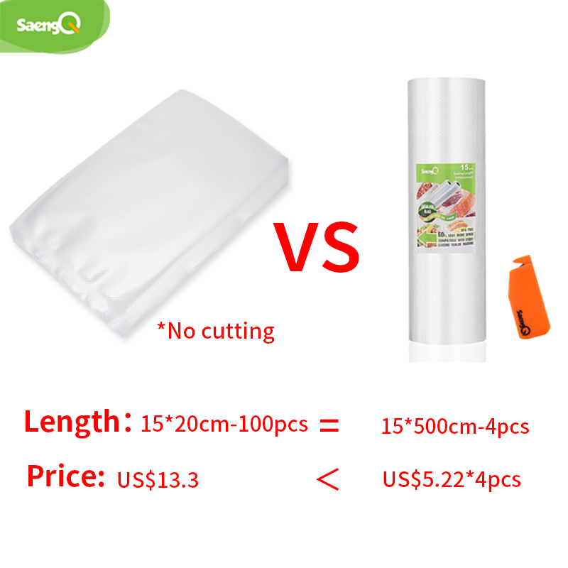 SaengQ ห้องครัวถุงสูญญากาศสําห - Food Storage Bag บทวิจารณ์และราคา