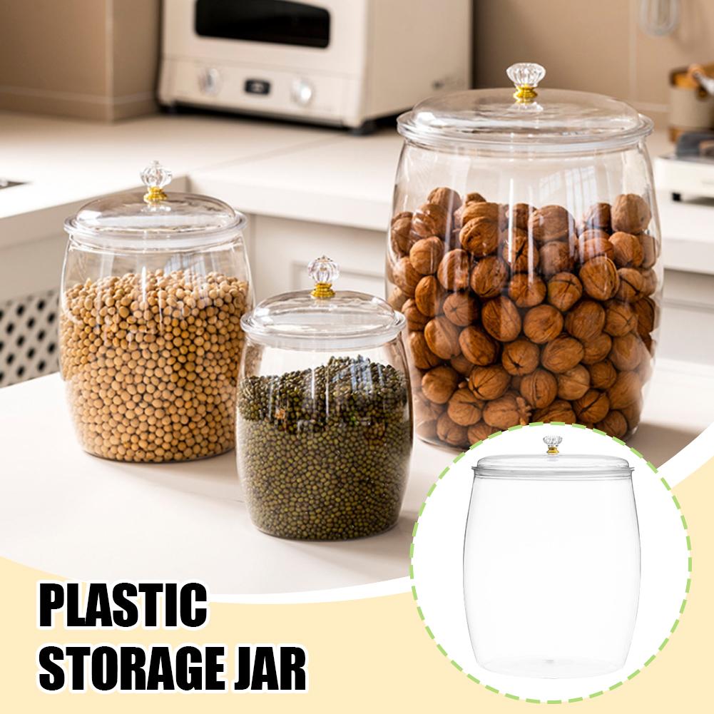 โหลพลาสติกใสขนาดใหญ่พร้อมฝาปิด - Food Storage Containers บทวิจารณ์และราคา