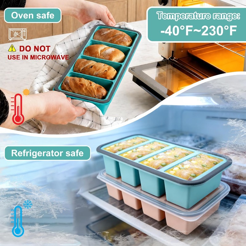 แม่พิมพ์ซิลิโคนสำหรับแช่แข็งพร - Food Storage Meals บทวิจารณ์และราคา