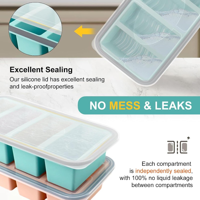 แม่พิมพ์ซิลิโคนสำหรับแช่แข็งพร - Food Storage Meals บทวิจารณ์และราคา
