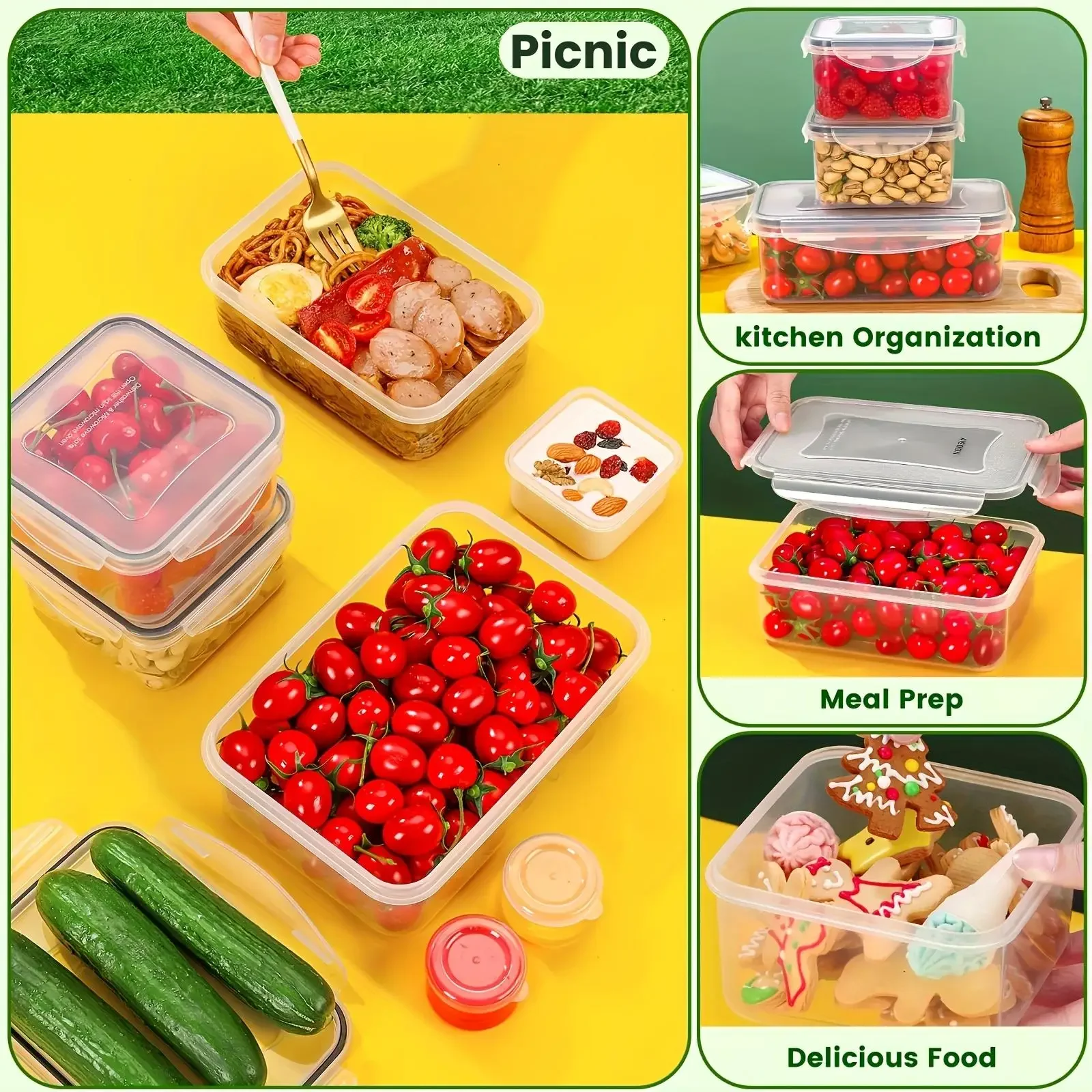 ชุดกล่องเก็บอาหารแบบปิดสนิท 12 - Food Storage With Dividers บทวิจารณ์และราคา