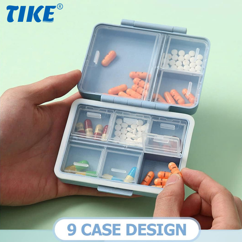 9 ช่อง Travel Pill Organizer,D - Food Storage With Dividers บทวิจารณ์และราคา