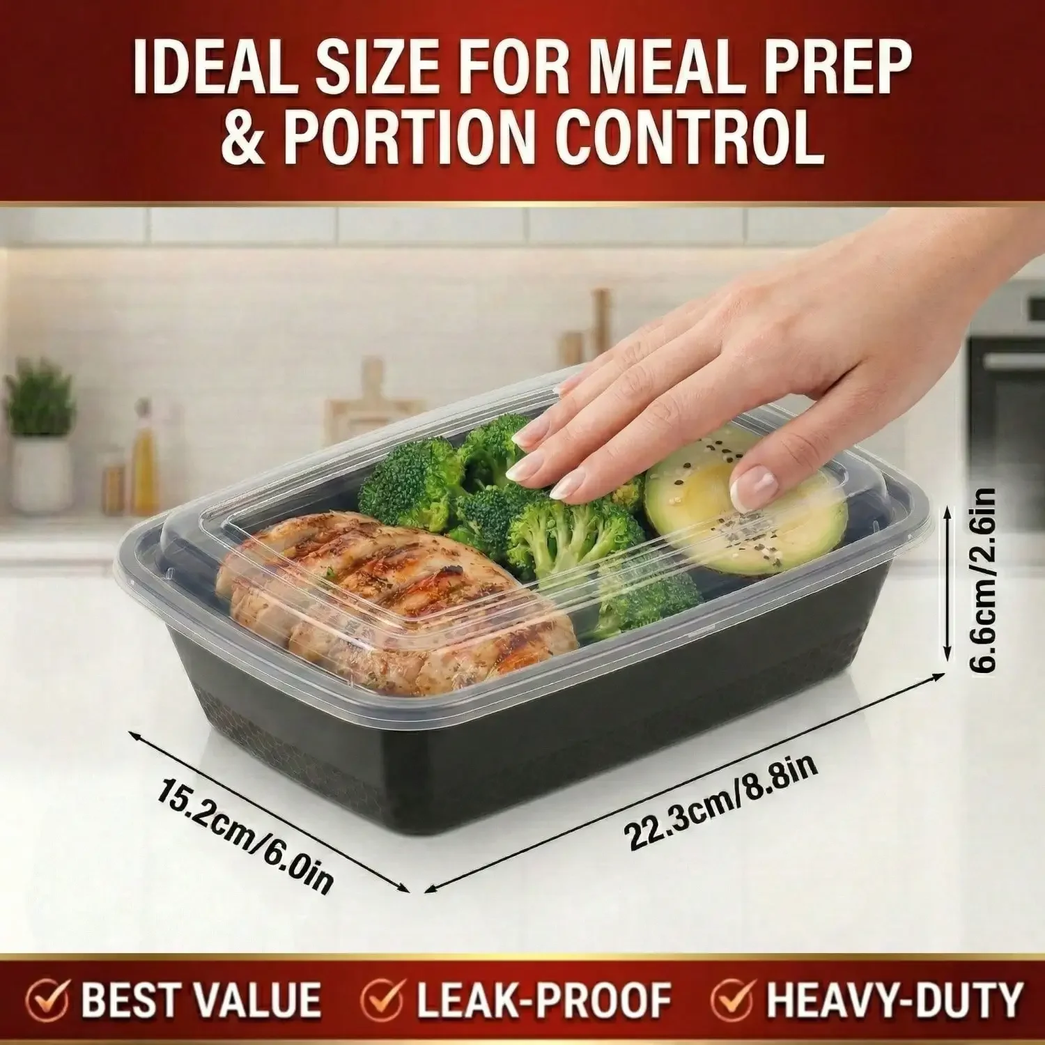 10/100 ชิ้น กล่องอาหารสี่เหลี่ - Food Storage Meals บทวิจารณ์และราคา